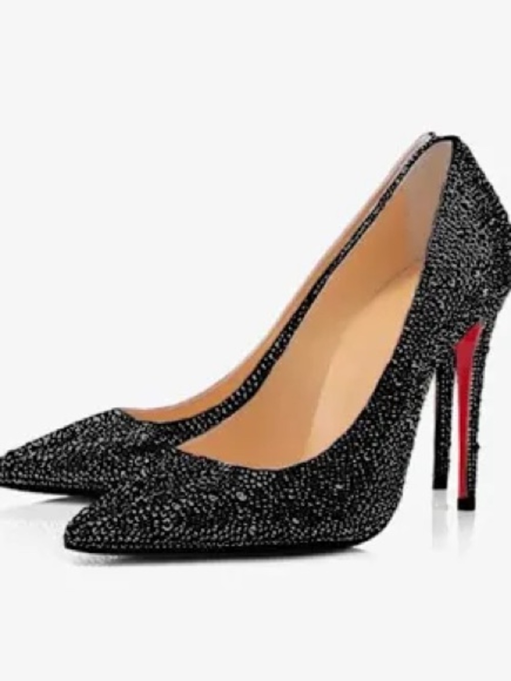 CHRISTIAN LOUBOUTIN Crystal Strass So Kate 100 Pumps 39 Black